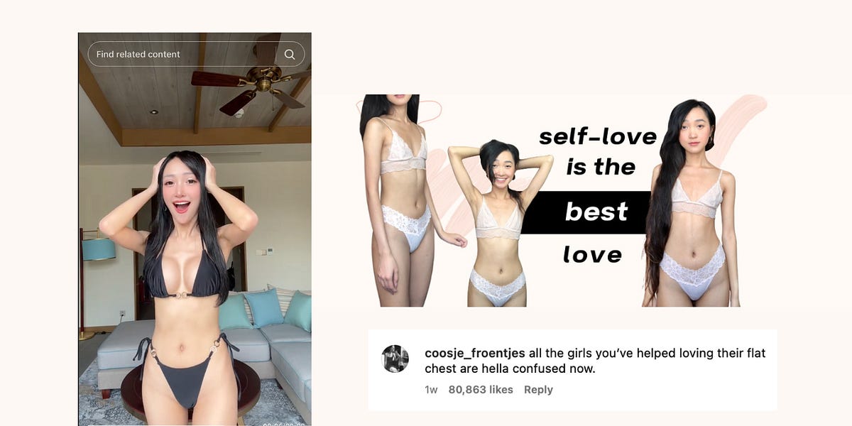 Thumbnail of Can body positivity influencers get boob jobs?