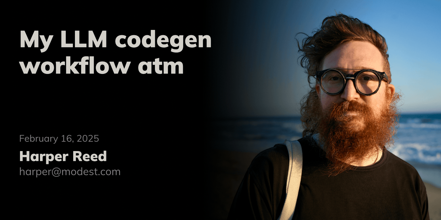 Thumbnail of My LLM Codegen Workflow Atm