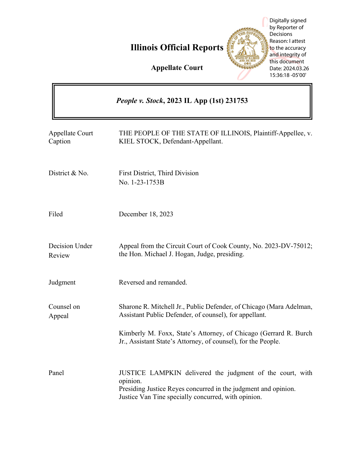 Thumbnail of People v. Stock