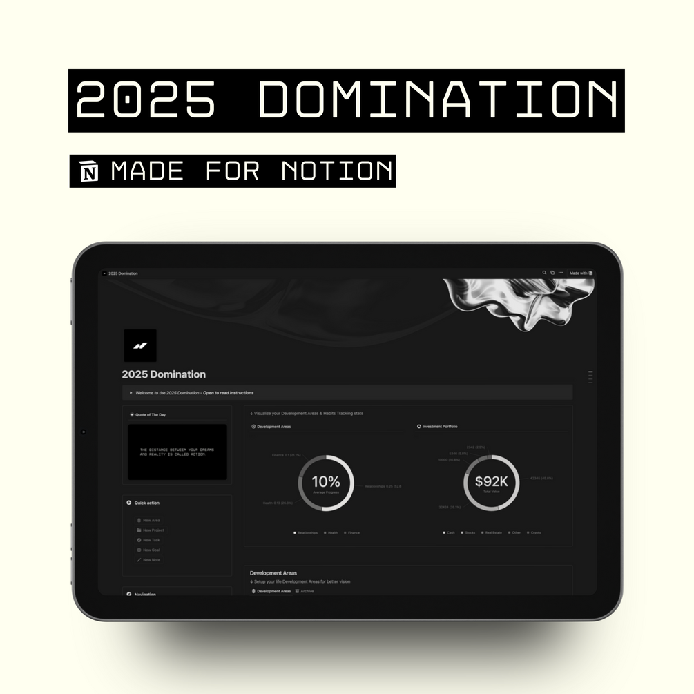 Thumbnail of 2025 Domination [Notion Template]