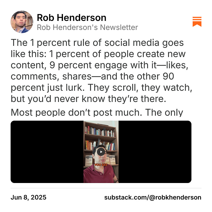 Thumbnail of Rob Henderson on Substack