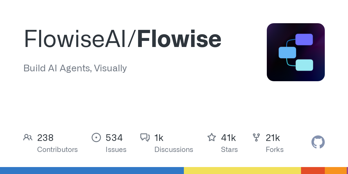 Thumbnail of GitHub - FlowiseAI/Flowise: Drag & drop UI to build your customized LLM flow