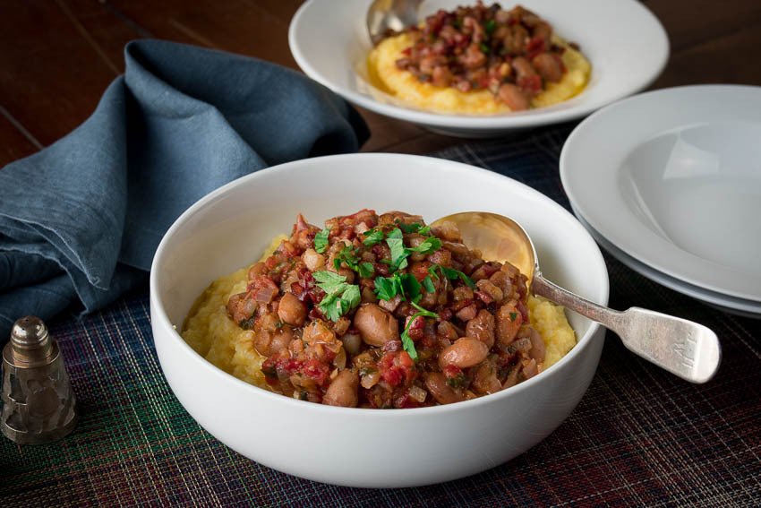 Thumbnail of Polenta with Cranberry Beans and Tomato Sauce Recipe