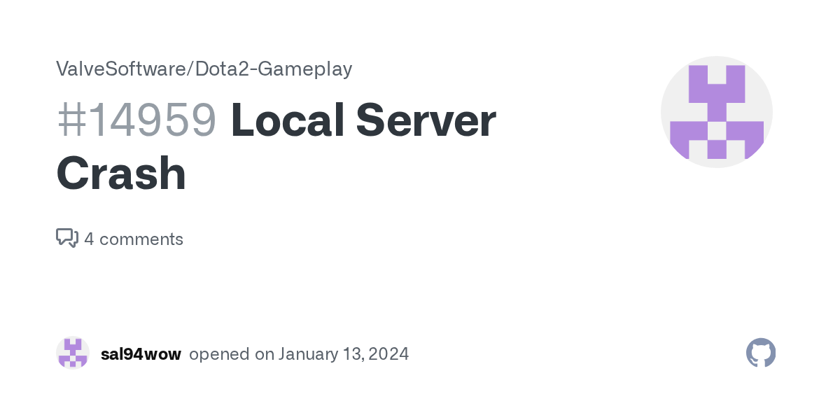 Thumbnail of Local Server Crash · Issue #14959 · ValveSoftware/Dota2-Gameplay