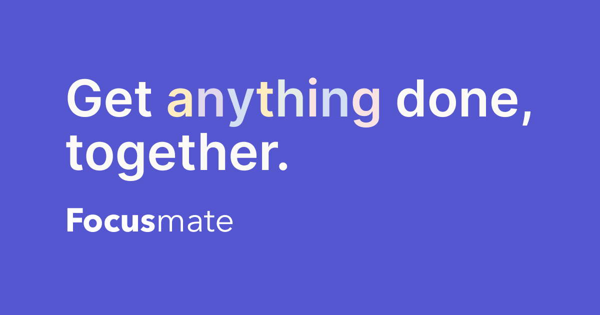 Thumbnail of Focusmate - Virtual coworking for getting anything done