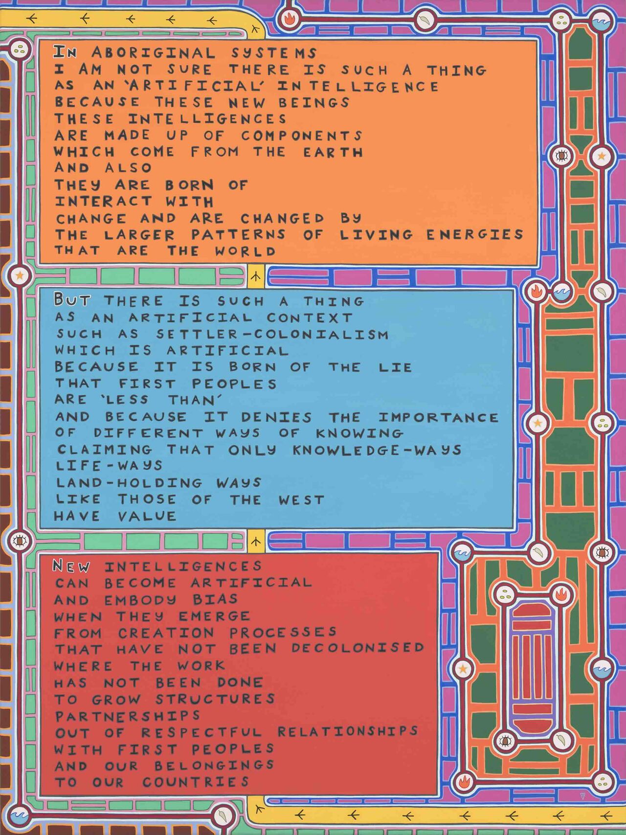 Thumbnail of Wild - in a good way - that these extraordinary posters on indigenous futurisms by Dr Ambelin Kwaymullina were commissioned by (and shown at) a School of Cybernetics (at Australian...