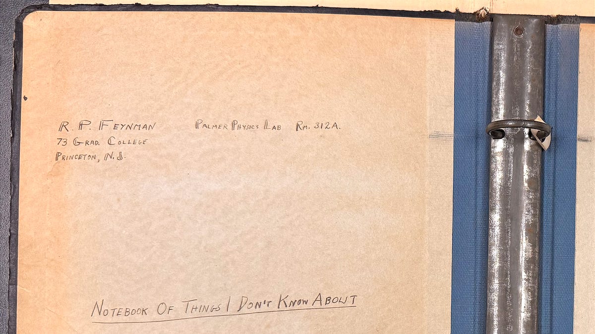 Thumbnail of Richard Feynman's Notes for Self-Education