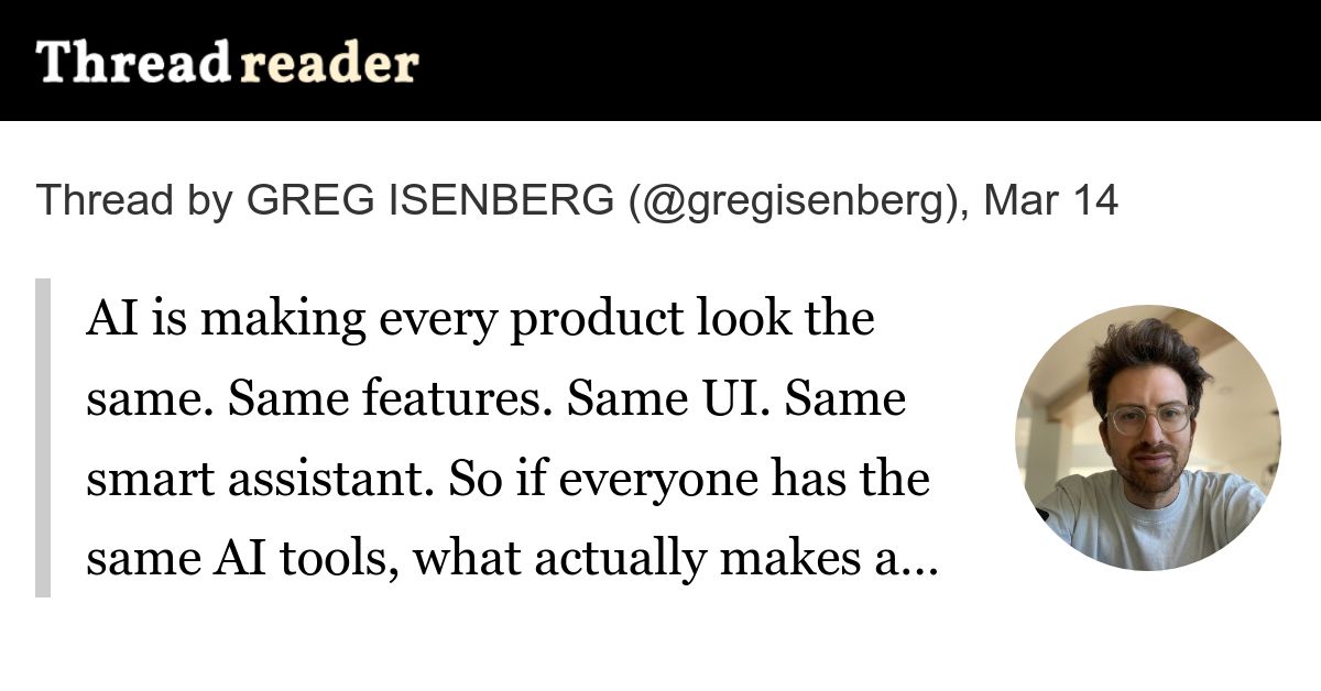 Thumbnail of Thread by @gregisenberg on Thread Reader App