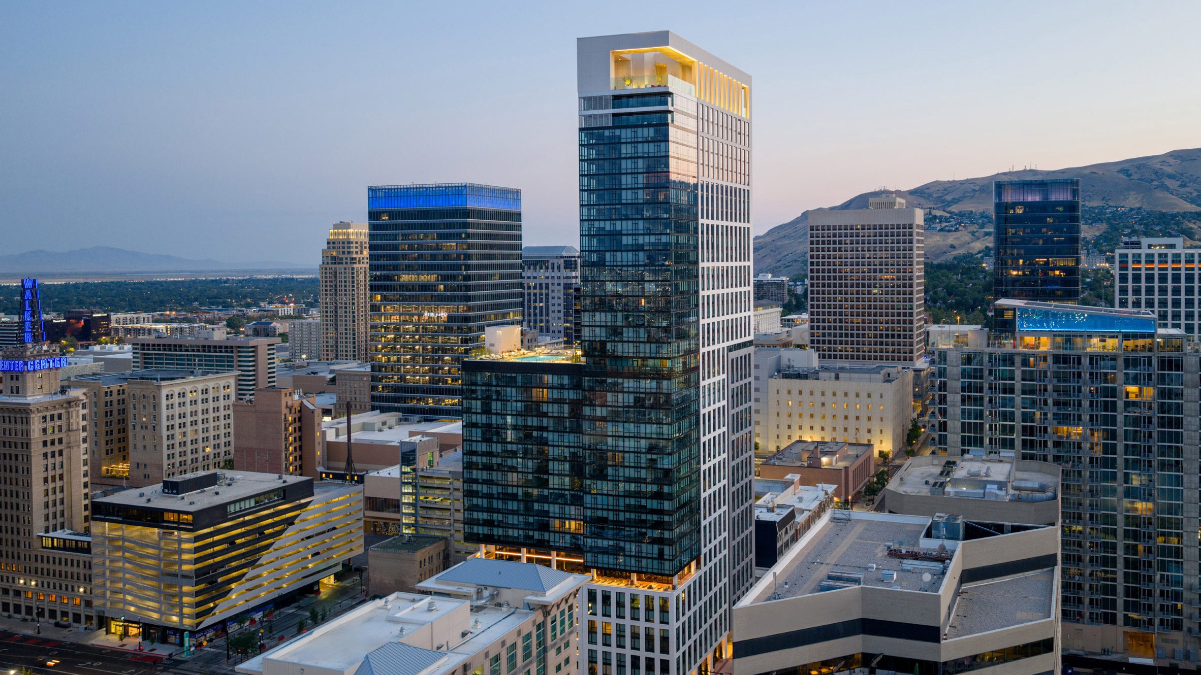 Thumbnail of HKS tops tallest building in Utah with LED air quality beacon
