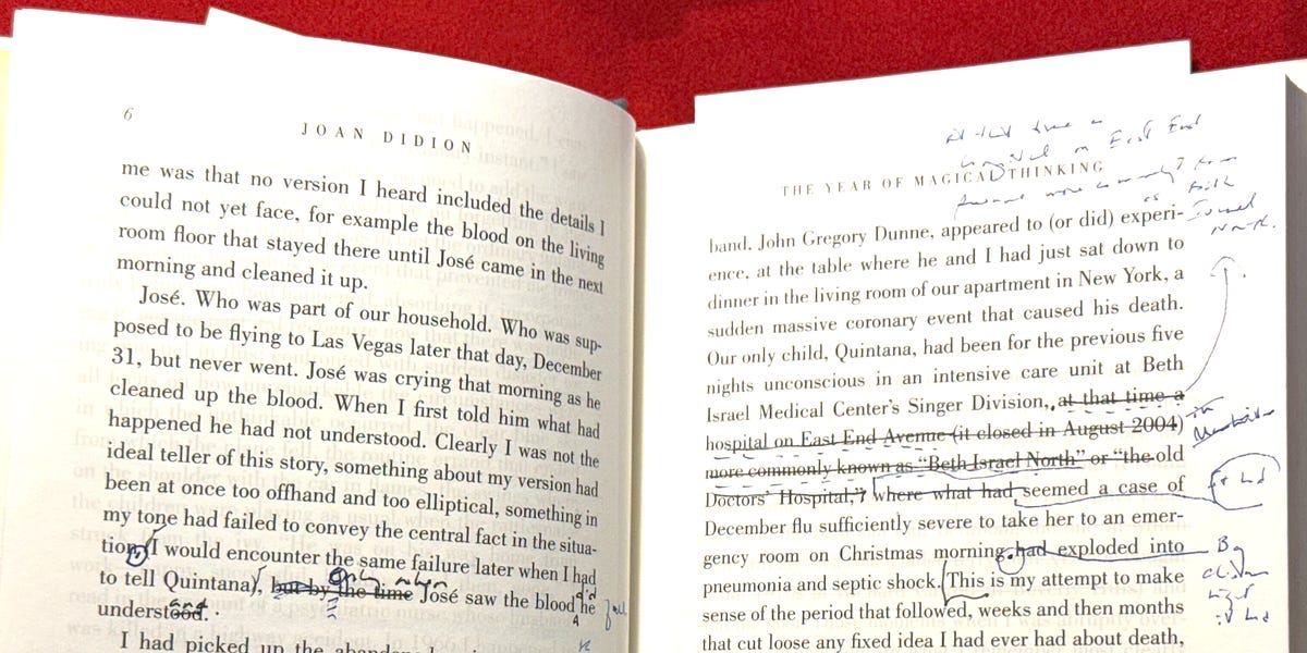 Thumbnail of 3 Lessons on Writing from Joan Didion's Notes