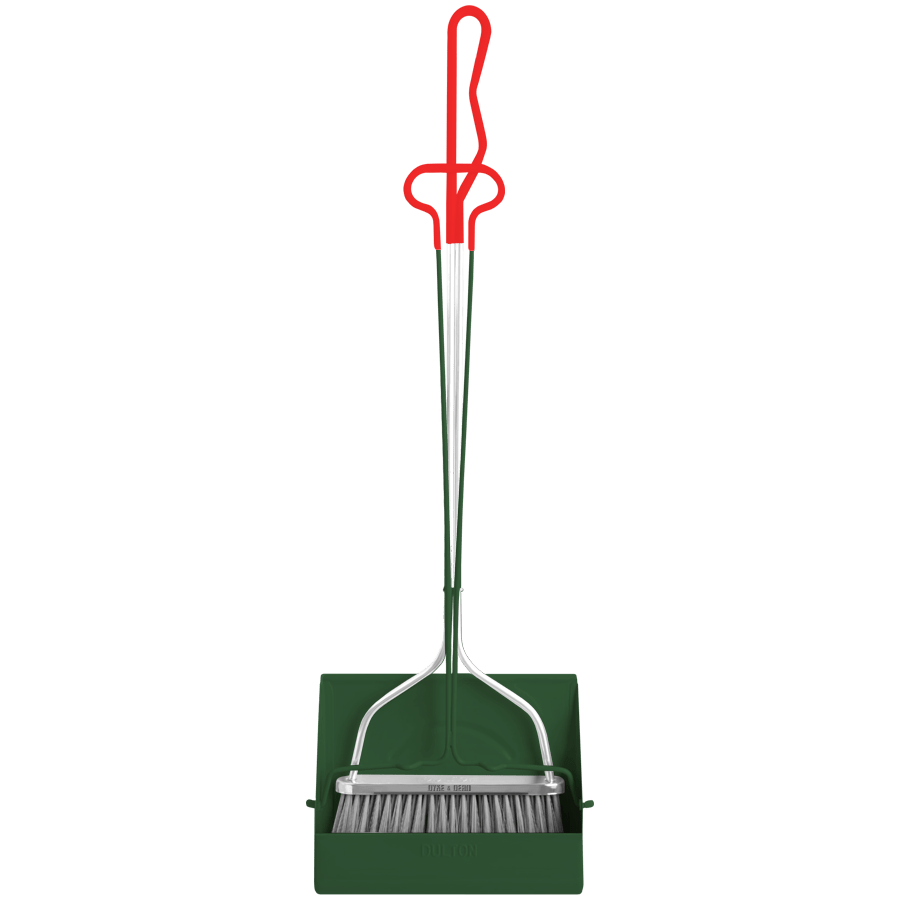 Thumbnail of SMILEY DUST BROOM SET LONG HANDLE GREEN - DYKE & DEAN