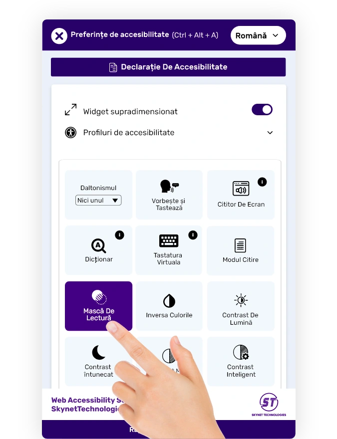 Thumbnail of Widget de accesibilitate a site-ului web cu suport pentru limba română