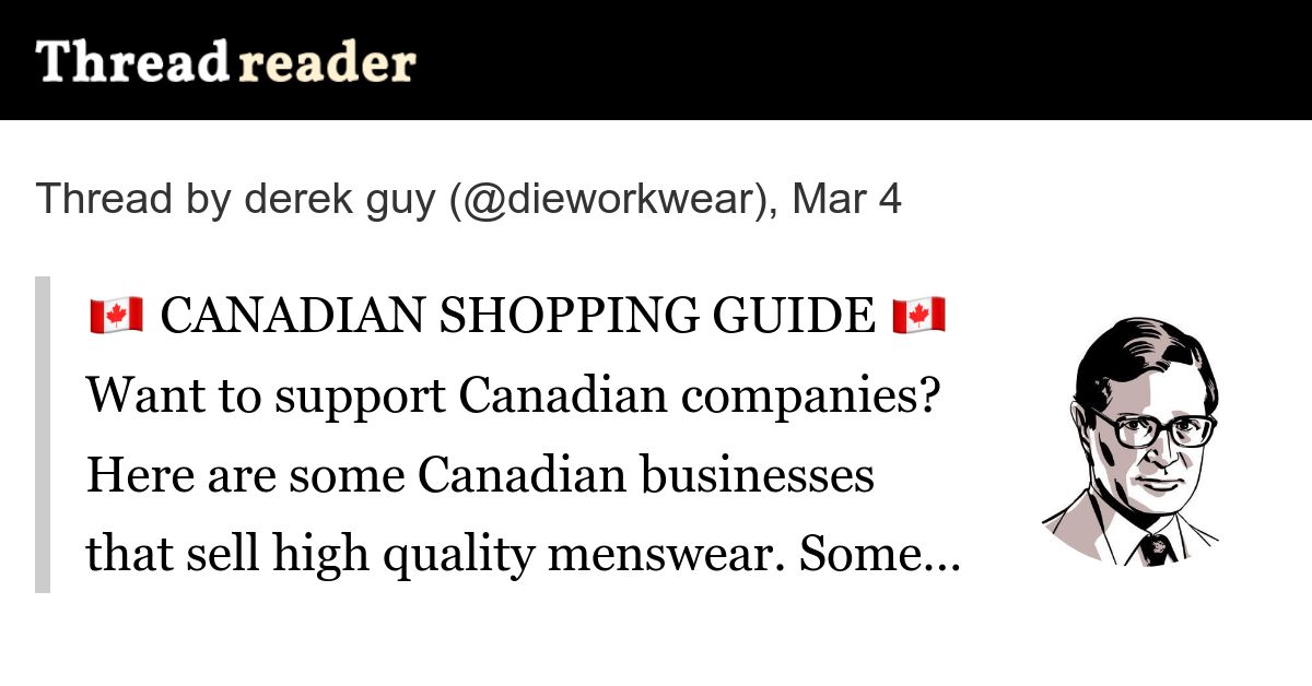 Thumbnail of Thread by @dieworkwear on Thread Reader App