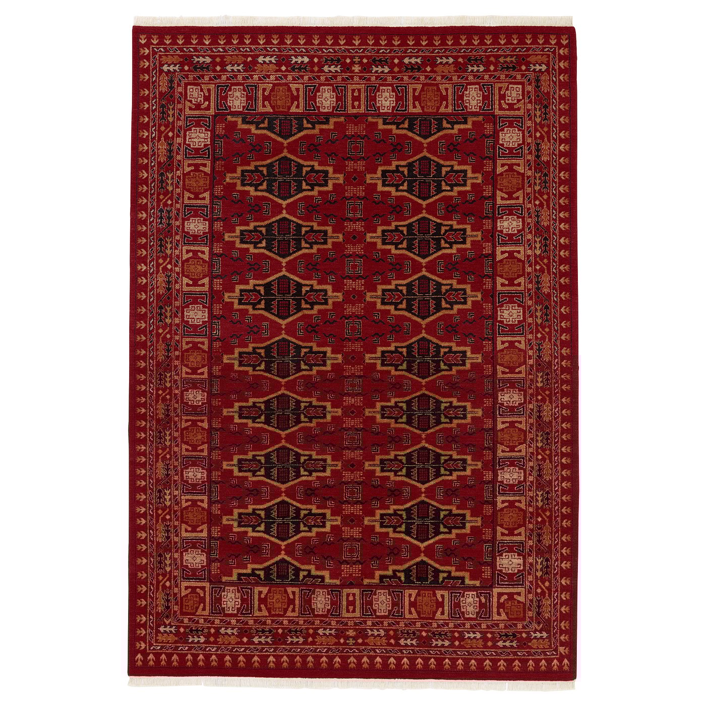 Thumbnail of VIMPELGRÄS rug, low pile, red geometric/handmade, 170x240 cm - IKEA
