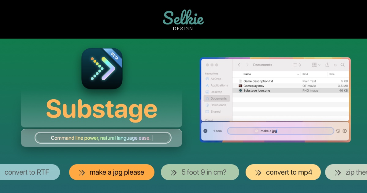 Thumbnail of Substage: Command line power, natural language ease.