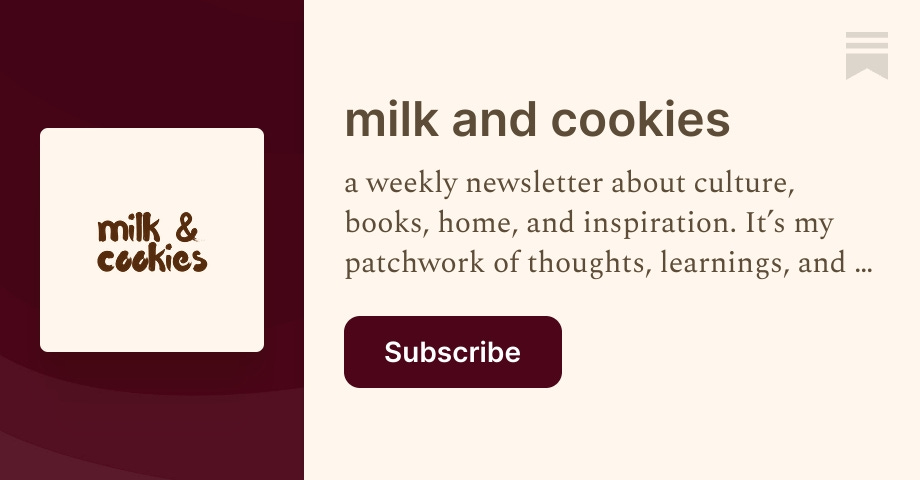 Thumbnail of milk and cookies | Substack