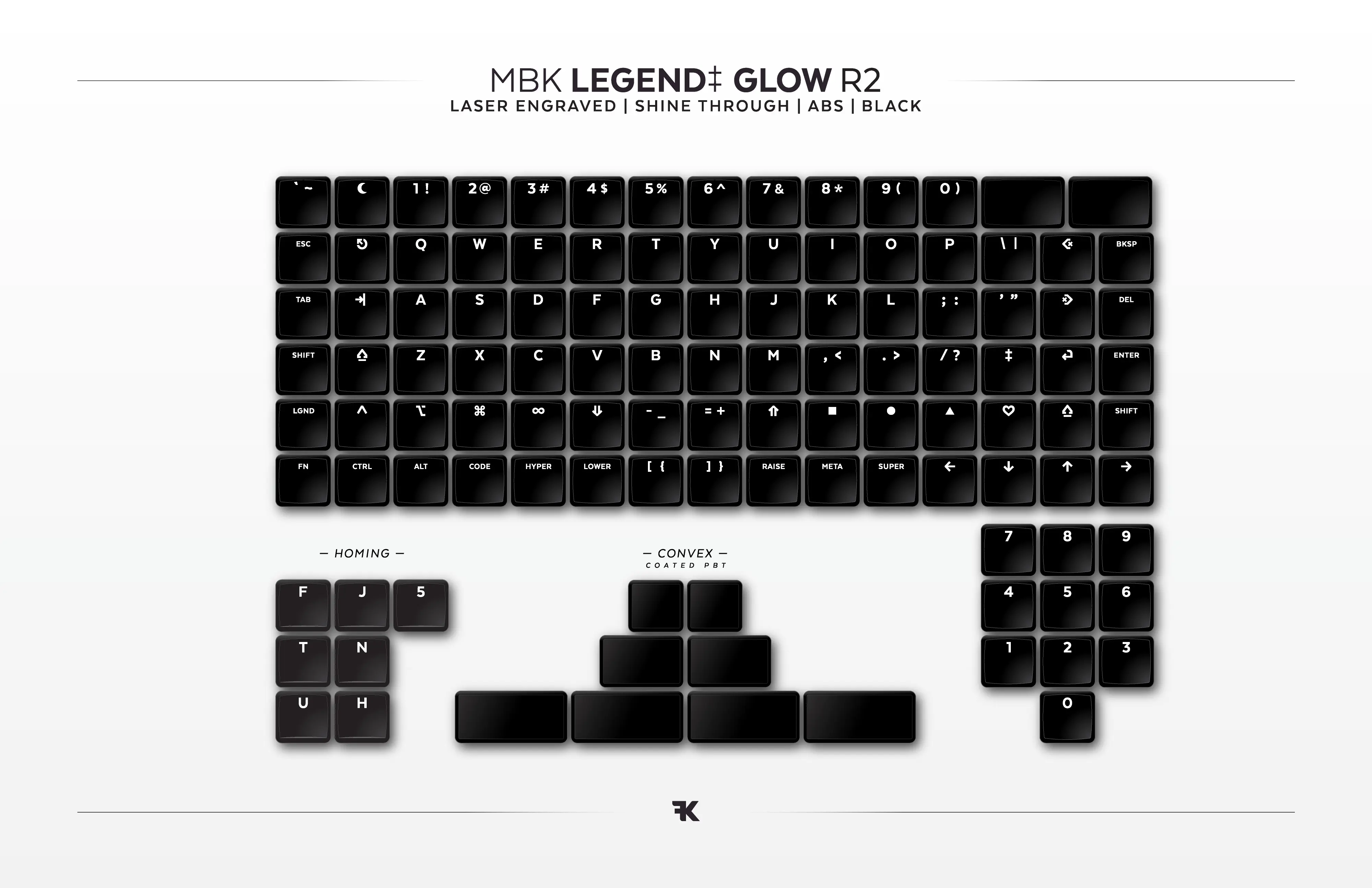 Thumbnail of MBK Legend‡ Glow R2 • Keebart.com