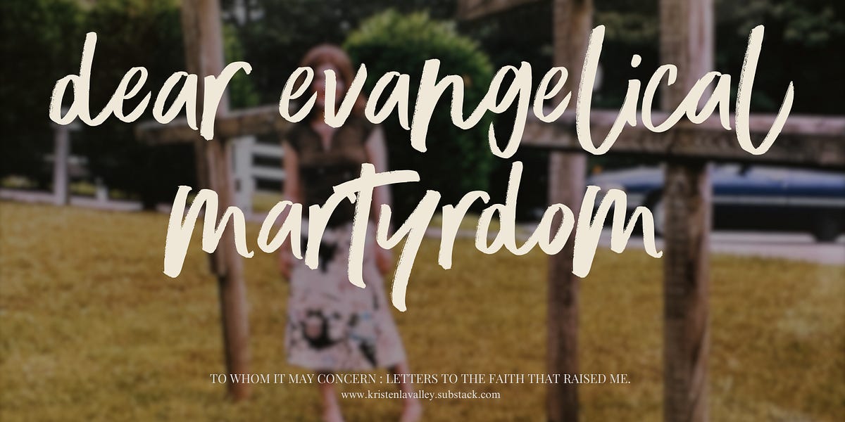 Thumbnail of Dear Evangelical Martyrdom: I’m Not Your Girl Anymore