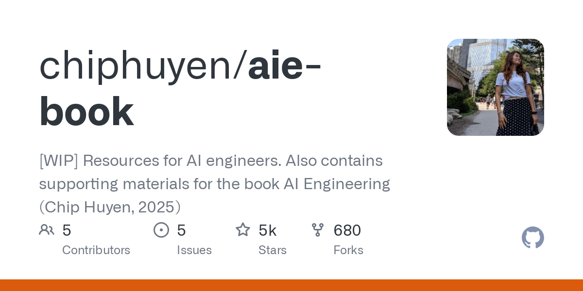 Thumbnail of aie-book/resources.md at main · chiphuyen/aie-book