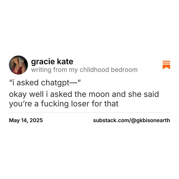 Thumbnail of gracie kate on Substack