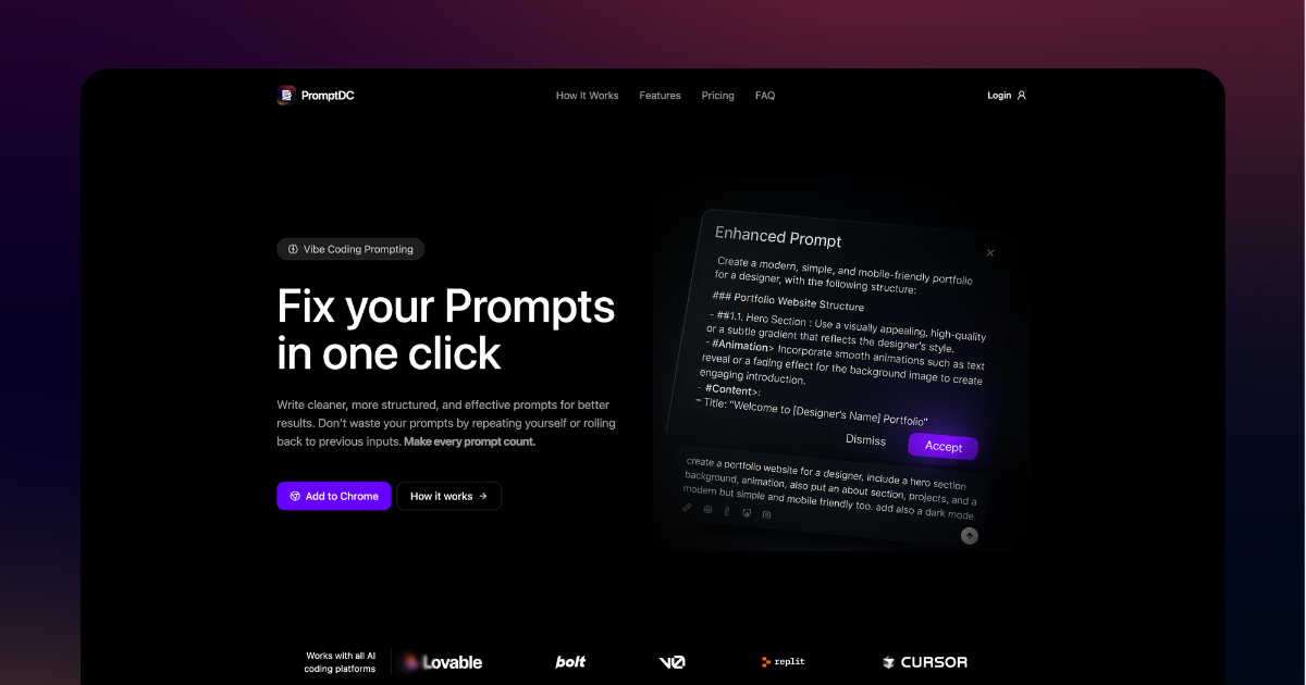 Thumbnail of Vibe Coding Prompting | PromptDC