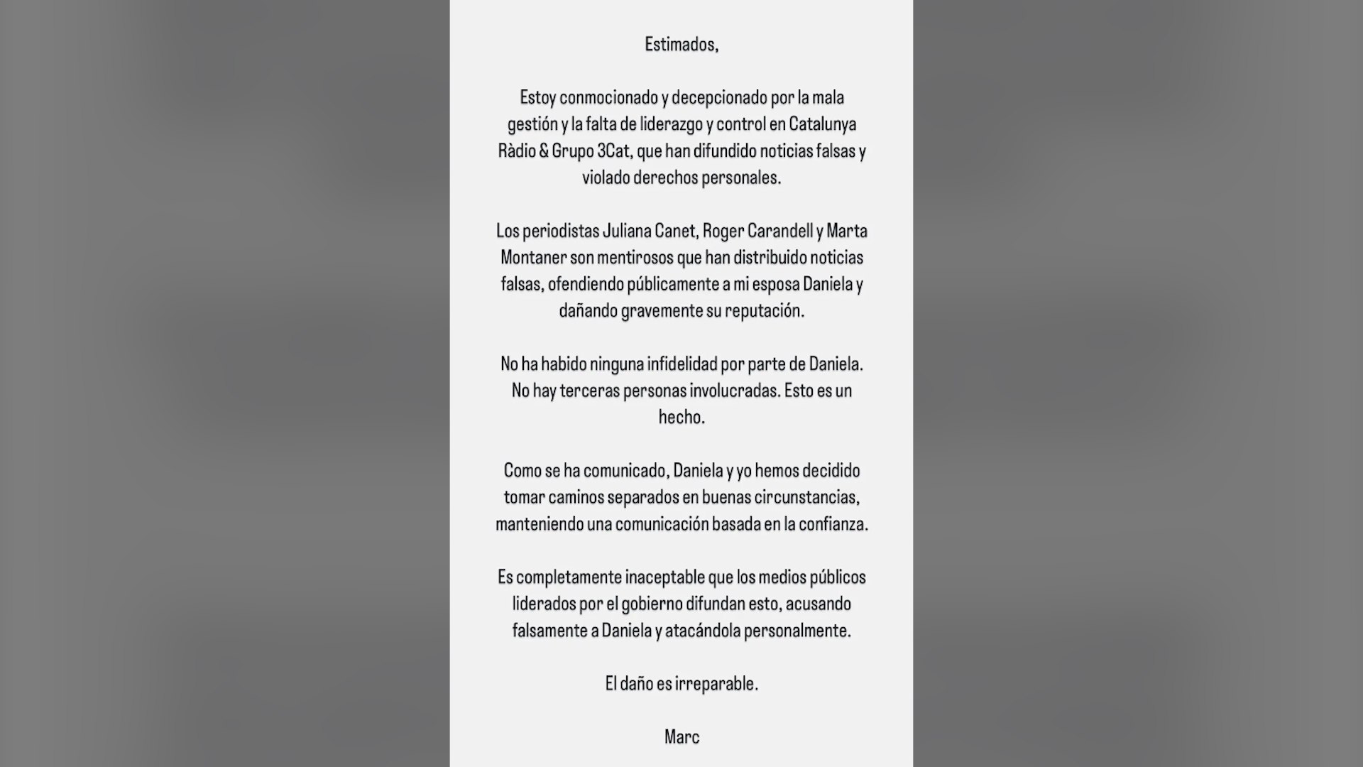 Thumbnail of Ter Stegen lanza un comunicado urgente: "El da�o es irreparable, no ha habido ninguna infidelidad"