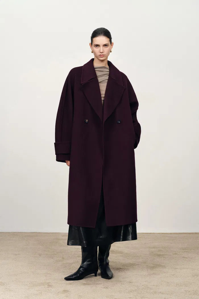 Thumbnail of Emma Double Faced Cocoon Coat in Merino Wool – fbrq.com