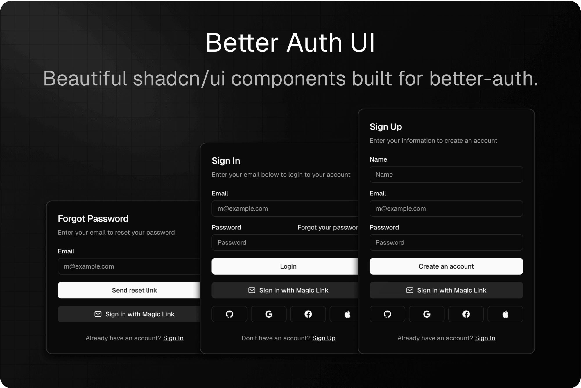 Thumbnail of Better Auth UI