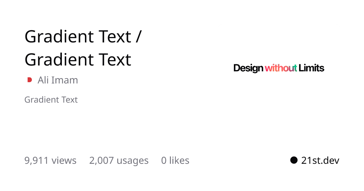 Thumbnail of 21st.dev - Discover, share, and craft UI components