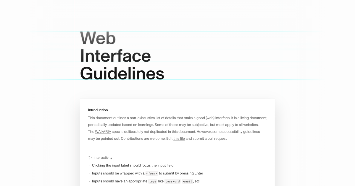 Thumbnail of Web Interface Guidelines