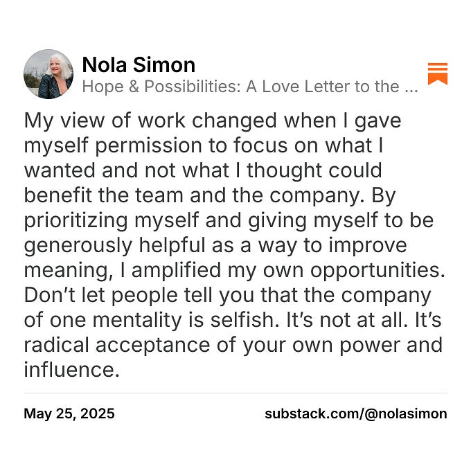 Thumbnail of Nola Simon on Substack