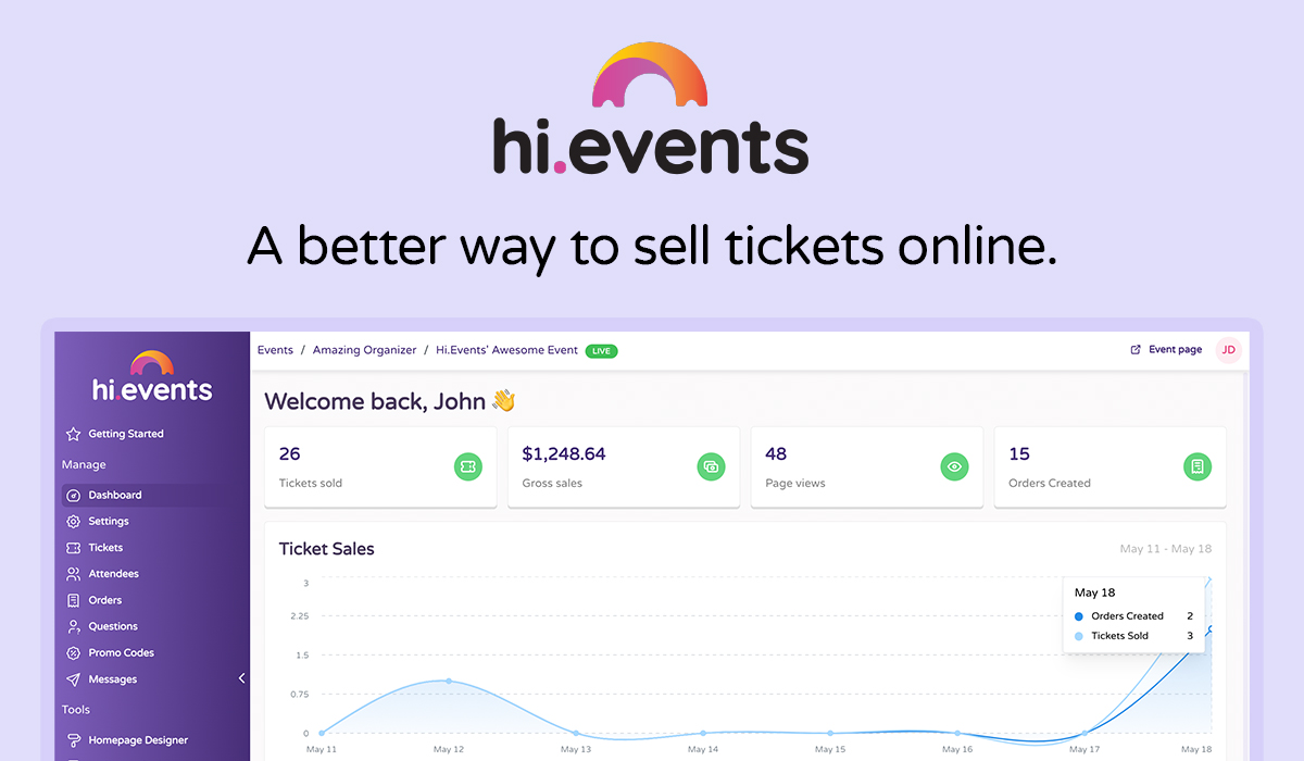 Thumbnail of Hi.Events - Sell Tickets Online for Concerts, Conferences, and more