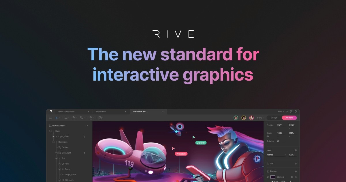 Thumbnail of Rive - Build interactive animations that run anywhere