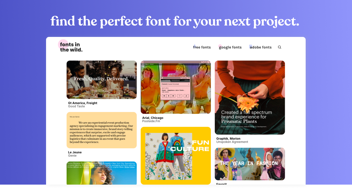Thumbnail of Fonts in the Wild - Quickly find the perfect free & paid fonts for your next project