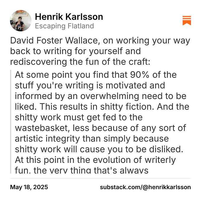 Thumbnail of Henrik Karlsson on Substack