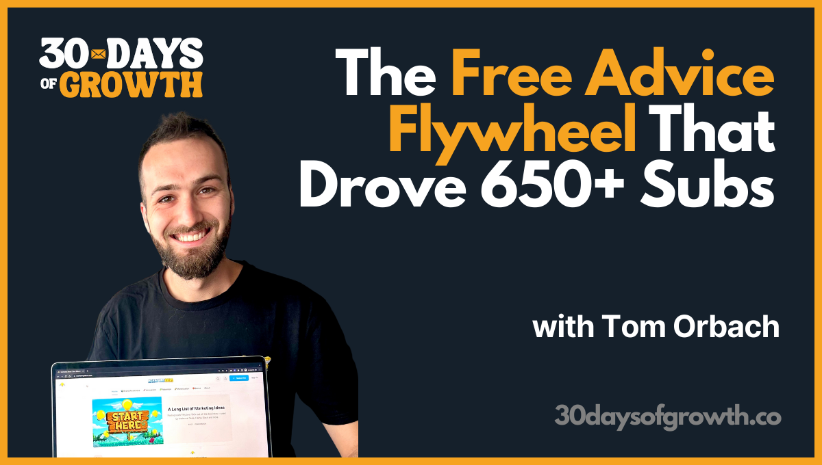 Thumbnail of Day 2: The “Free Advice Flywheel” That Drove 650+ Subs - Growth in Reverse