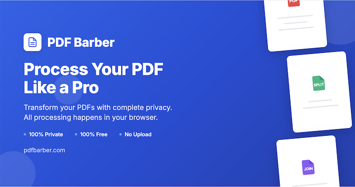 Thumbnail of PDF Barber - Split & Merge PDFs Online | Free Privacy-First PDF Tool