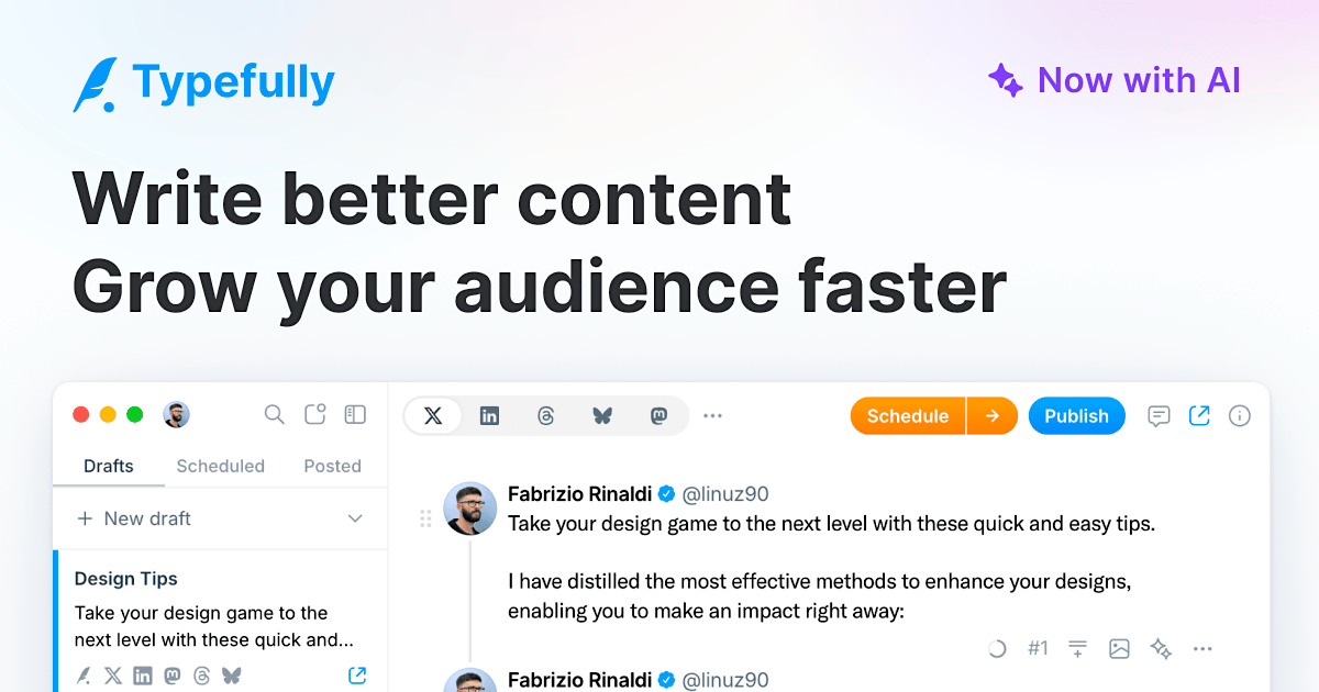 Thumbnail of Typefully: Best social media tool for creators & businesses