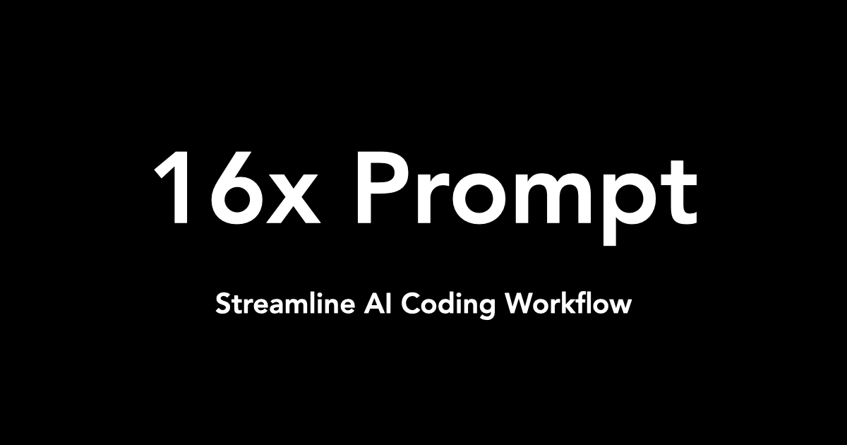 Thumbnail of 16x Prompt - AI Coding with Advanced Context Management