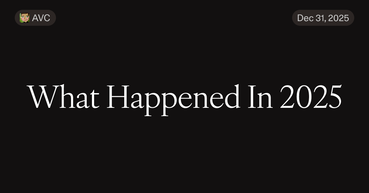 Thumbnail of What Happened In 2025