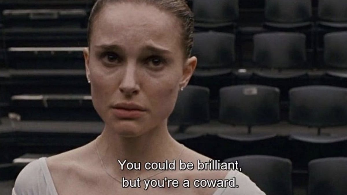 Thumbnail of you could be brilliant...but you're coward.