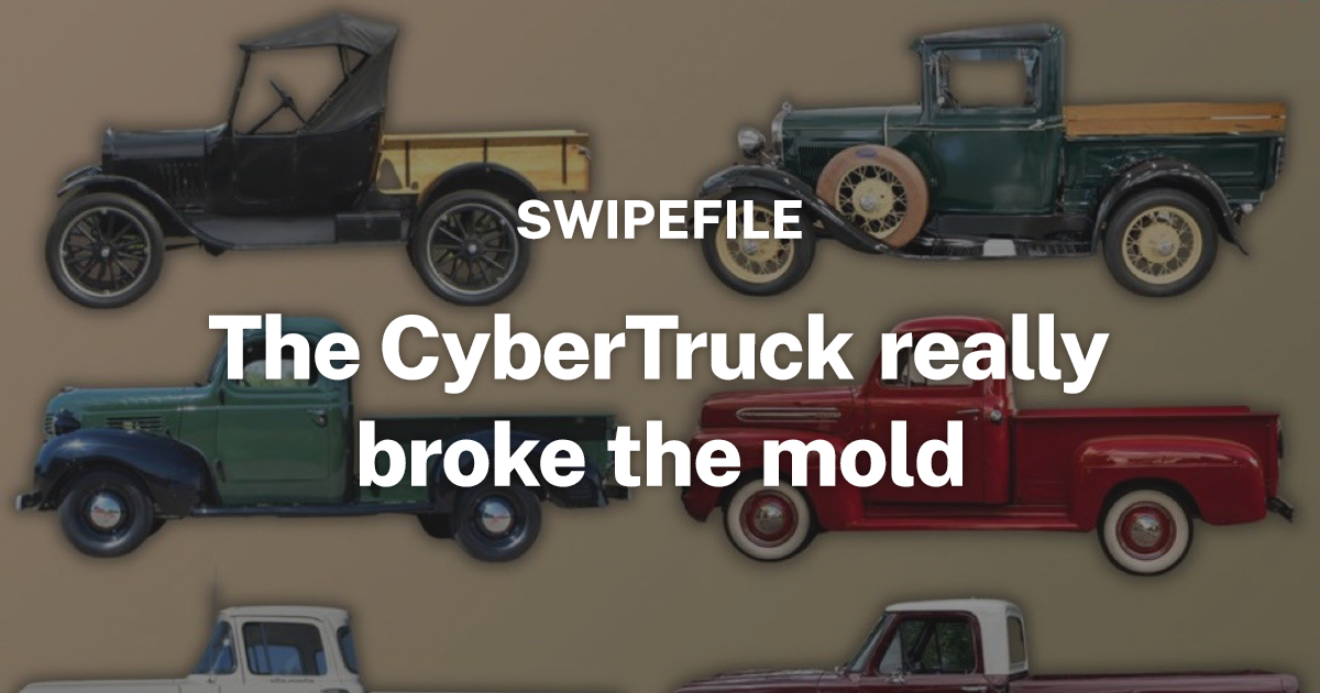 Thumbnail of The CyberTruck really broke the mold
