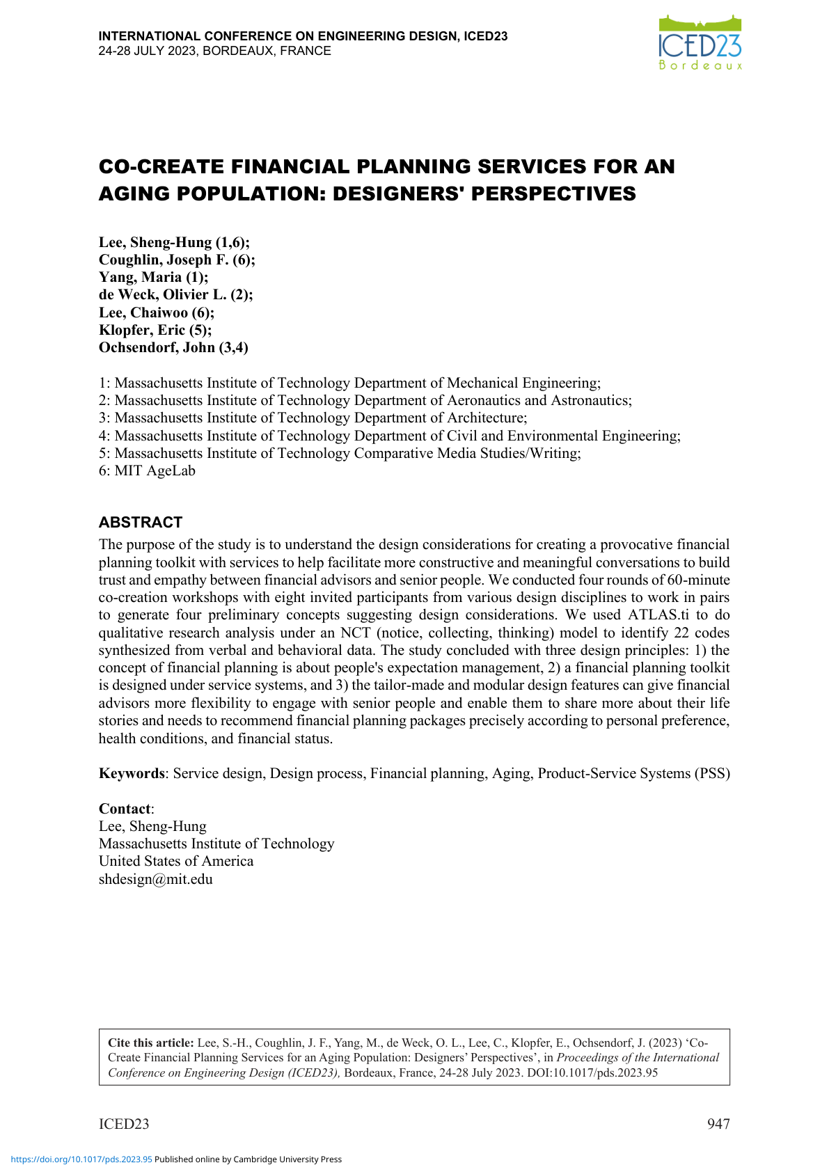 Thumbnail of Co-Create Financial Planning Services for an Aging Population: Designers' Perspectives