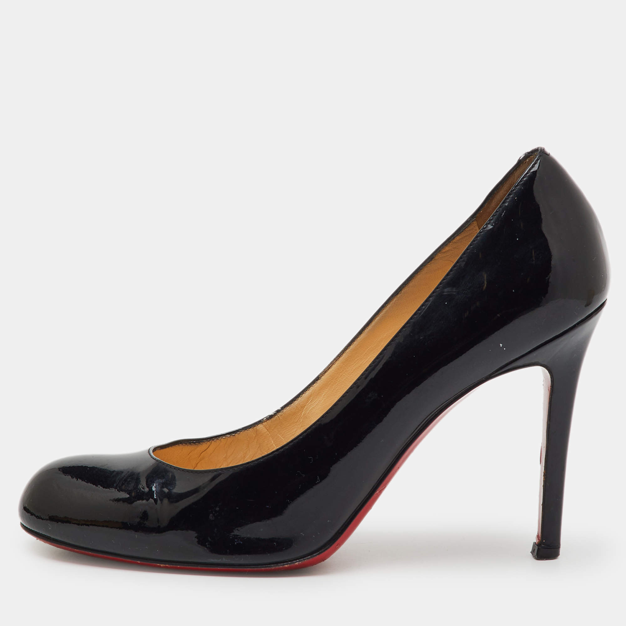 Thumbnail of Christian Louboutin Black Patent Leather Simple Pumps Size 37.5 Christian Louboutin | TLC