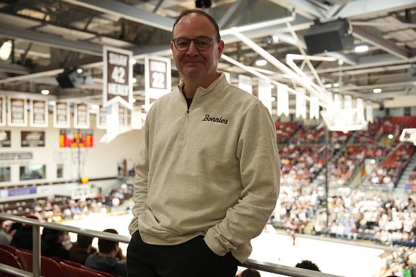 Thumbnail of St. Bonaventure General Manager Adrian Wojnarowski in action during a...