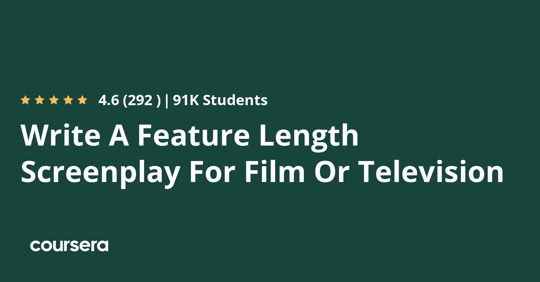 Thumbnail of Write A Feature Length Screenplay For Film Or Television