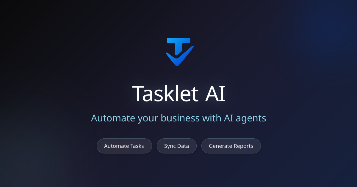 Thumbnail of Tasklet AI