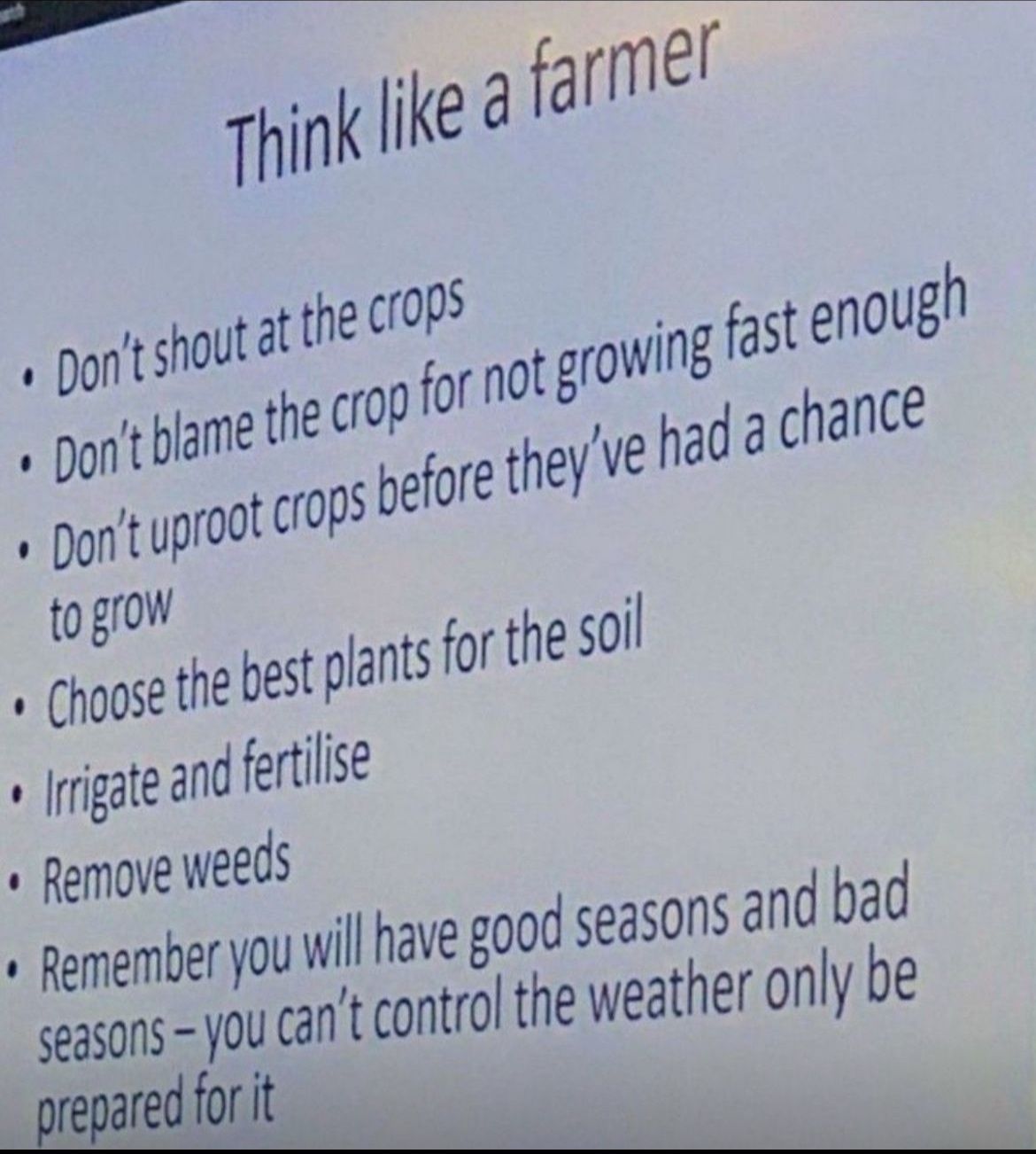 Thumbnail of >> 𝗧𝗵𝗶𝗻𝗸 𝗹𝗶𝗸𝗲 𝗮 𝗳𝗮𝗿𝗺𝗲𝗿. 🌾 Ever thought about leadership… | Paul Storm | 30 comments