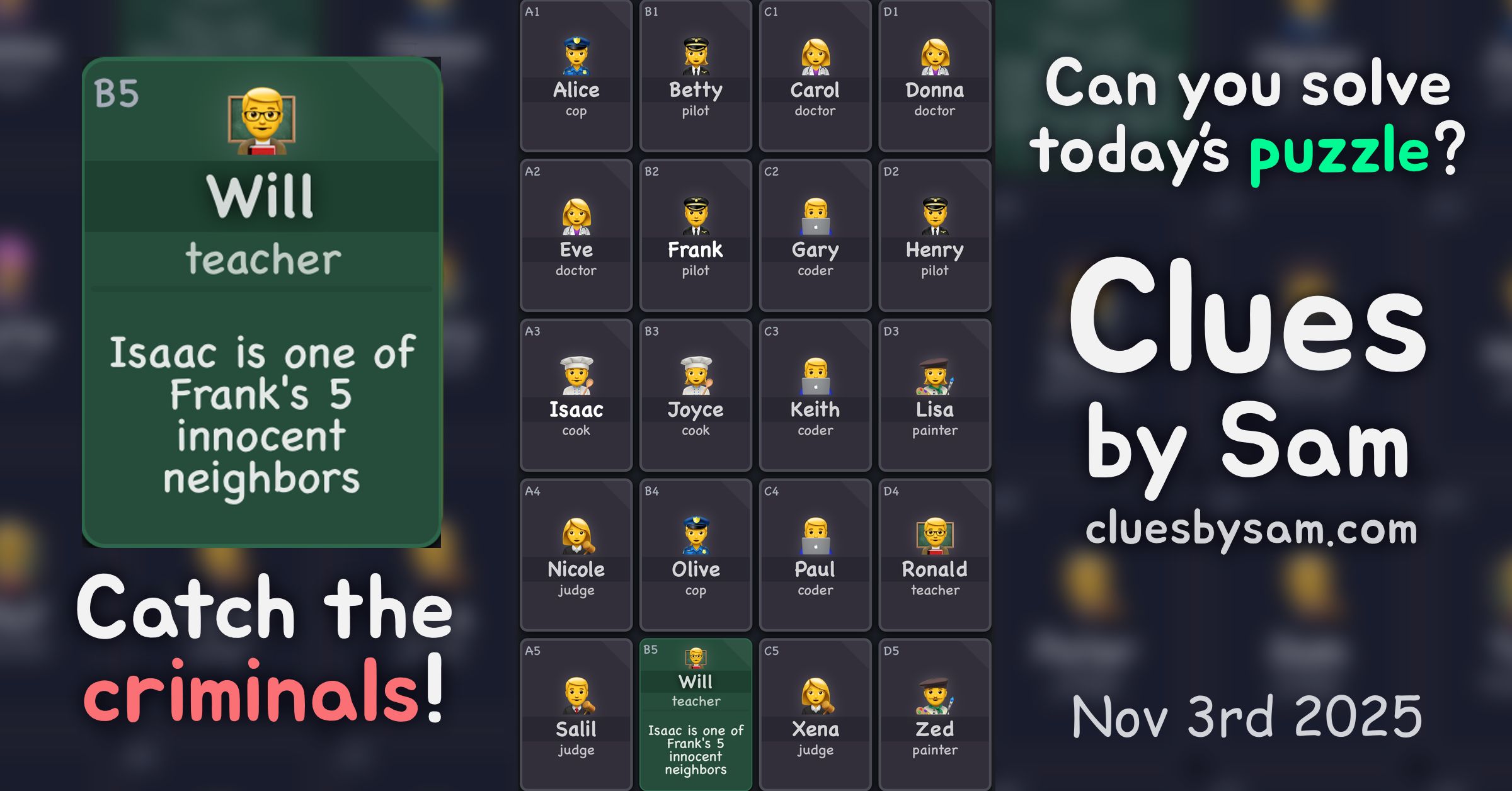 Thumbnail of Clues by Sam