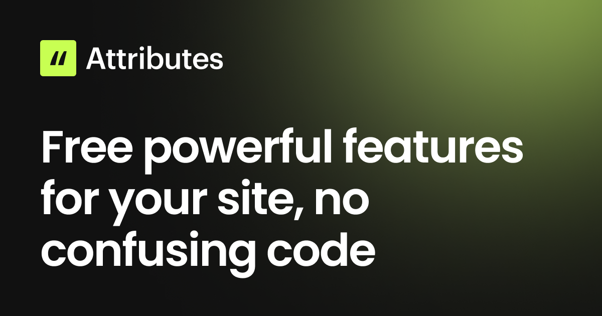 Thumbnail of Finsweet Attributes®: Free powerful features for your site, no confusing code
